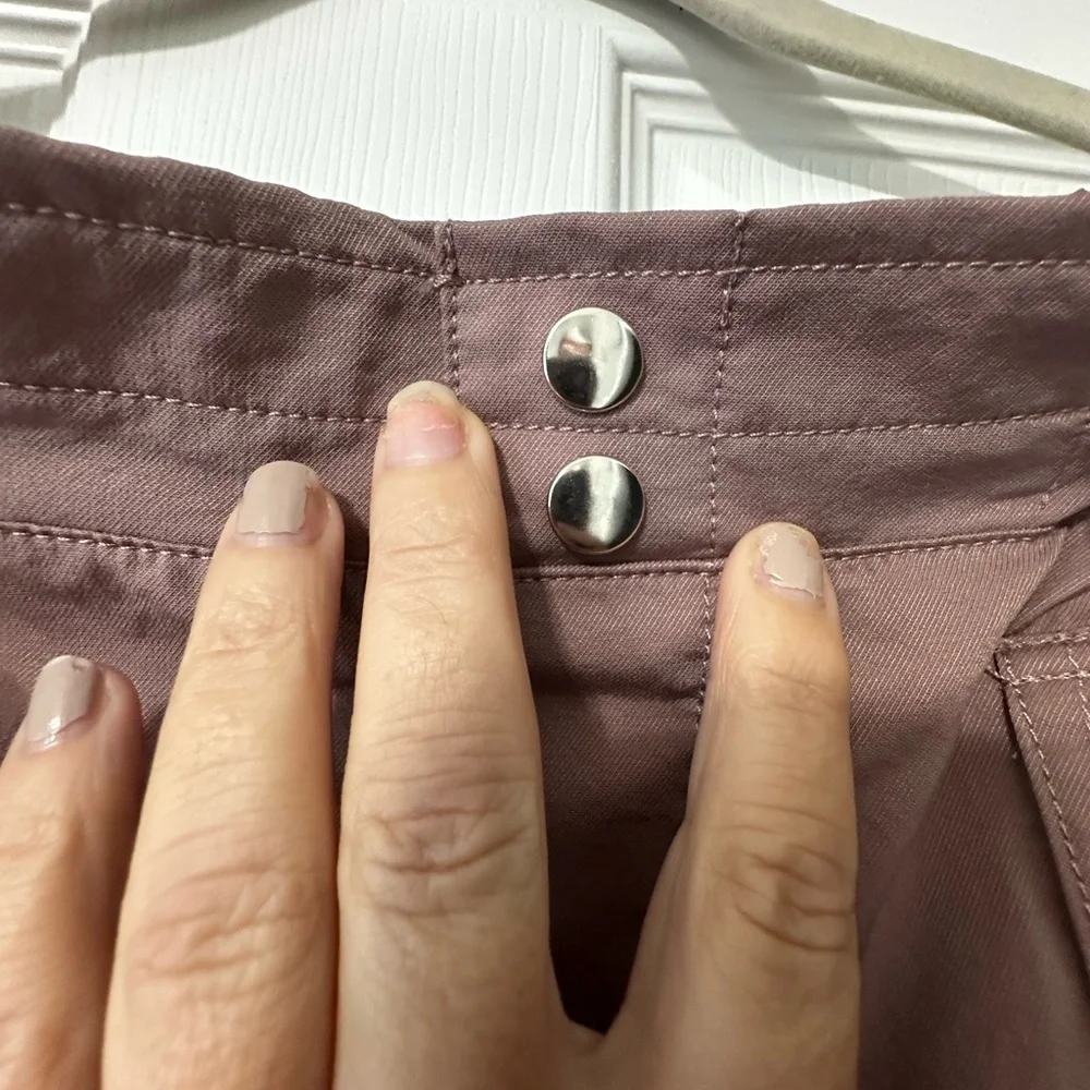 CALIA Women's Purple Shorts with Zipper Details